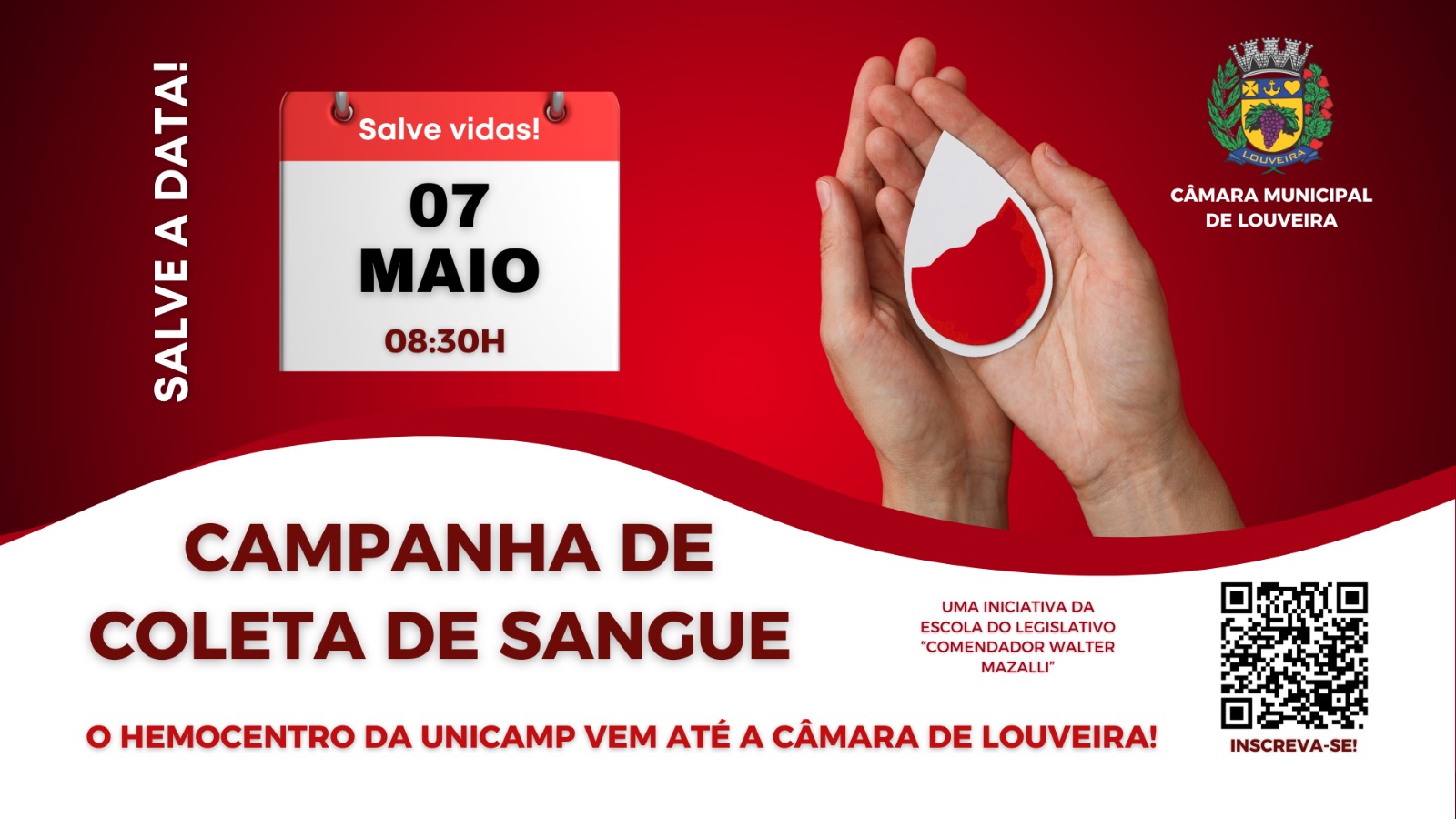 Câmara promove campanha de doação de sangue e convida a população a participar